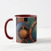 Mug Art géométrique industriel steampunk (Gauche)