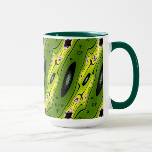 Mug Art géométrique moderne fractal abstrait (Droite)