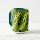 Mug Art géométrique moderne fractal abstrait (Devant gauche)