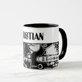 Mug Art Géométrique Noir Et Blanc 4 (Devant droit)