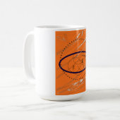 MUG ART GÉOMÉTRIQUE ORANGE (Devant gauche)
