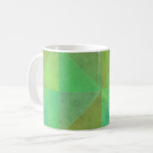Mug Art géométrique vert motif triangle (Devant gauche)