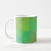 Mug Art géométrique vert motif triangle (Gauche)