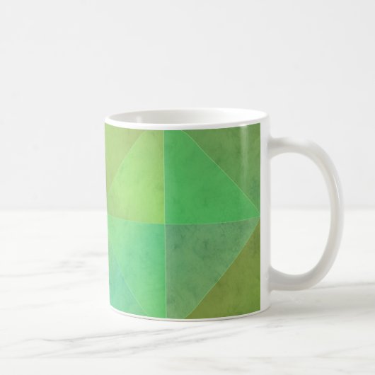 Mug Art géométrique vert motif triangle (Droite)