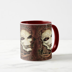 Mug Art gothique riant d'imaginaire de crâne