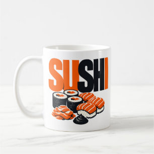 Mug Art graphique de sushi audacieux moderne