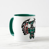 Mug Art Haida Rouge Noir Oiseau du Tonnerre Amérindien (Devant gauche)
