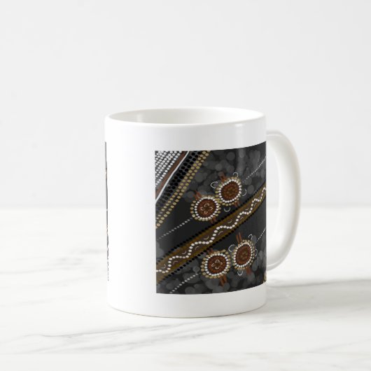Mug Art indigène australien - tribus perdues (Devant droit)