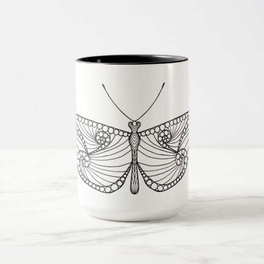 Mug Art inspiré de papillon (Centre)