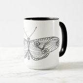Mug Art inspiré de papillon (Devant droit)