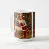 Mug Art intégré Père Noël vintage (Devant gauche)