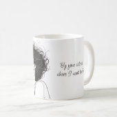 Mug Art Lesbienne De Ligne De Baiser Avec Belle Légend (Devant droit)