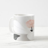 Mug Art linéaire floral minimaliste (Devant gauche)