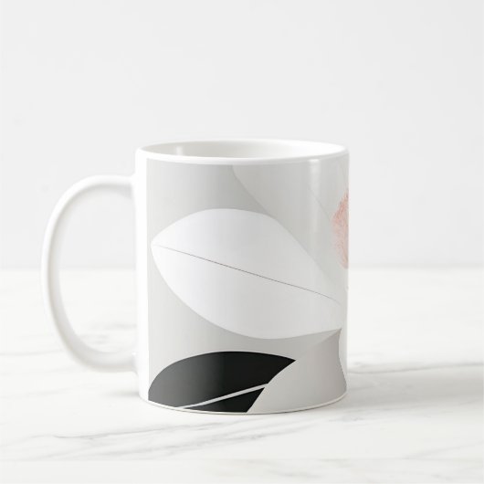 Mug Art linéaire floral minimaliste (Gauche)