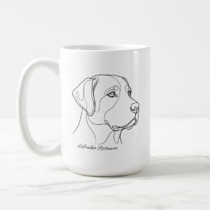Mug Art linéaire minimaliste monochrome de Labrador Re