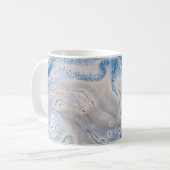Mug Art liquide bleu et blanc (Devant gauche)