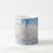 Mug Art liquide bleu et blanc (Centre)