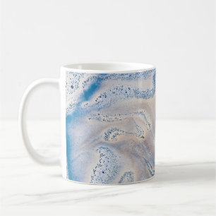 Mug Art liquide bleu et blanc