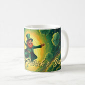 Mug Art magique de la Saint-Patrick avec lutin (Devant droit)