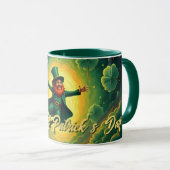 Mug Art magique de la Saint-Patrick par un lutin (Devant droit)