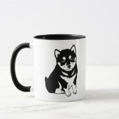 Mug Art mignon de chiot de Shiba Inu (Gauche)