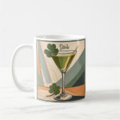 Mug Art milieu du siècle Shamrock Martini Sláinte! (Gauche)