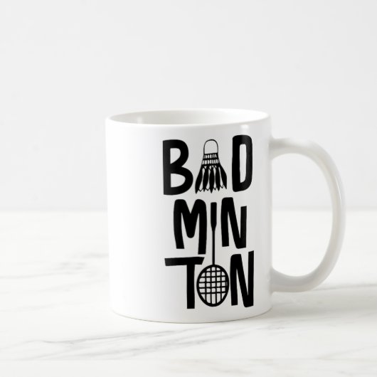 Mug Art minimal Badminton cool (Droite)