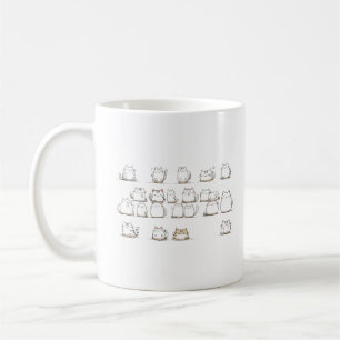 Mug Art minimaliste de ligne de chat - Élégant dessin