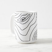 Mug Art minimaliste en ligne noir et blanc Design mode (Devant gauche)