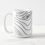 Mug Art minimaliste en ligne noir et blanc Design mode (Gauche)