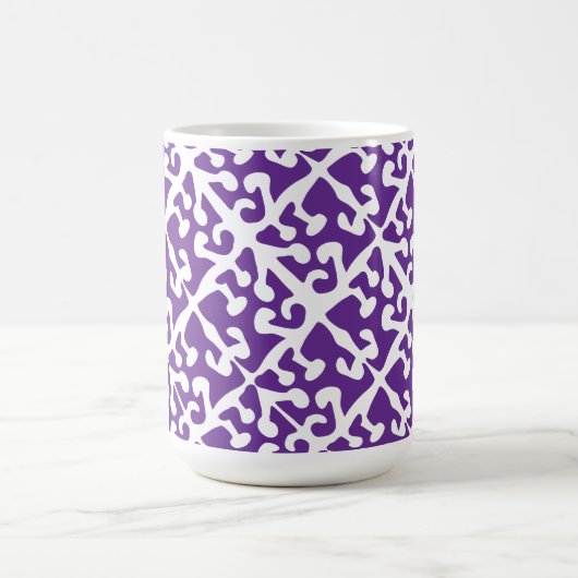 Mug Art moderne Abstrait de forme violet (Centre)