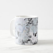 Mug Art moderne abstrait noir et blanc (Devant gauche)
