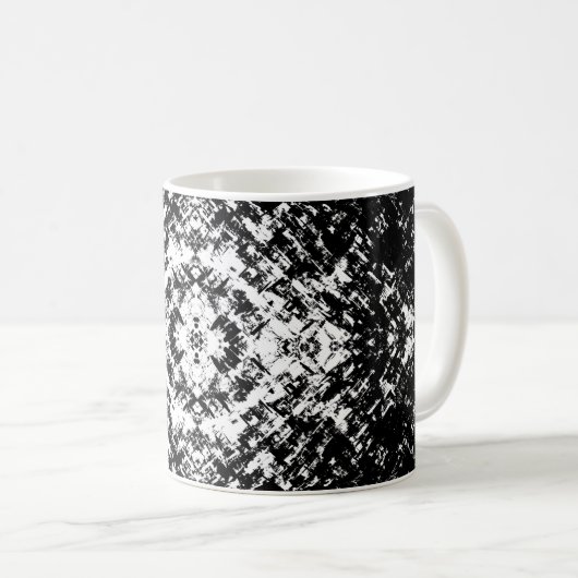 Mug Art Moderne Abstrait Noir Et Blanc Hypnotique (Devant droit)