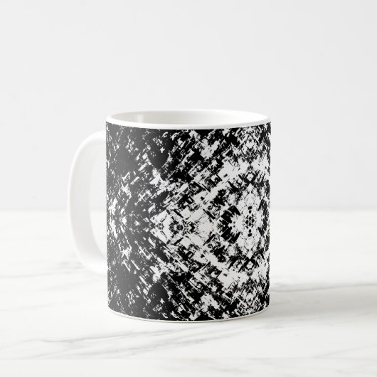 Mug Art Moderne Abstrait Noir Et Blanc Hypnotique (Devant gauche)