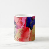 Mug Art moderne Bleu Rouge Or (Centre)