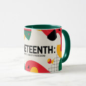 Mug Art moderne de la célébration de la liberté Abstra (Devant droit)