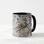 Mug Art moderne de la moitié du siècle abstraite de (Devant droit)