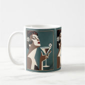 Mug Art Moderne du Milieu du Siècle La DIva Martini (Gauche)