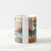 Mug Art Moderne du Milieu du Siècle Lever de Soleil su (Centre)