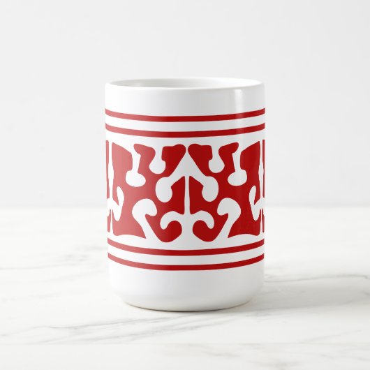 Mug Art moderne en forme rouge Abstrait (Centre)