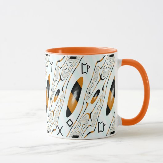 Mug Art moderne géométrique fractal abstrait (Droite)