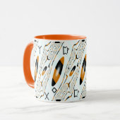 Mug Art moderne géométrique fractal abstrait (Devant gauche)