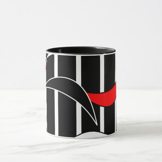 Mug Art moderne noir, blanc, rouge (Centre)