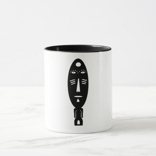 Mug Art moderne noir et blanc Abstrait (Centre)