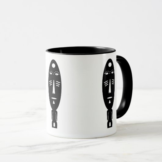 Mug Art moderne noir et blanc Abstrait (Devant droit)
