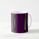 Mug Art moderne pointes et flèches sur violet foncé (Devant droit)