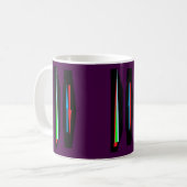 Mug Art moderne pointes et flèches sur violet foncé (Devant gauche)