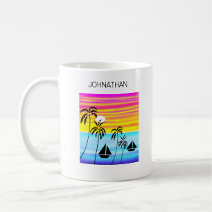 Mug Art moderne Superbe Tropical Sunset Sailing