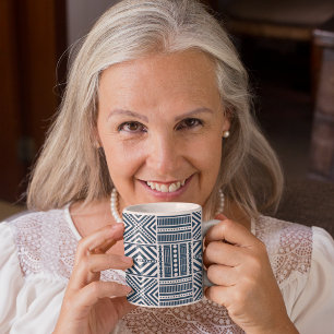 Mug Art Motif tribal bleu