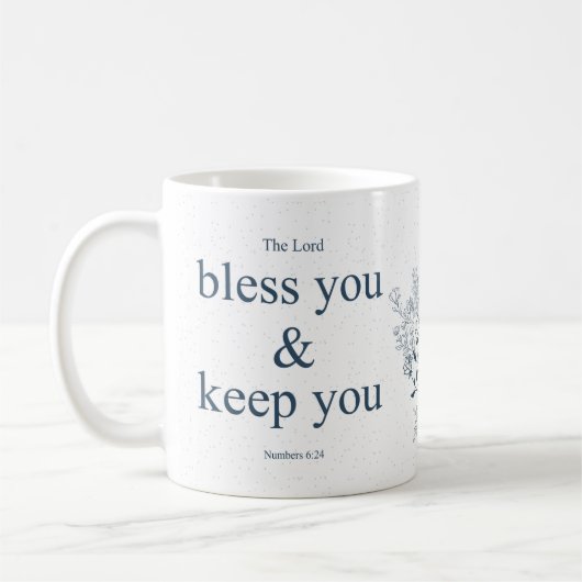 Mug Art mural chrétien fleuri béni (Gauche)